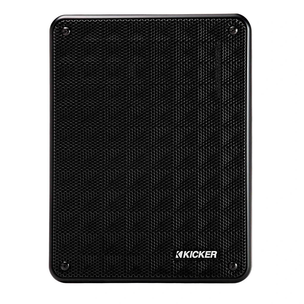 Kicker Kb6 Full Range 2-Way High Efficiency Indoor Outdoor Speakers (Pair) - Black