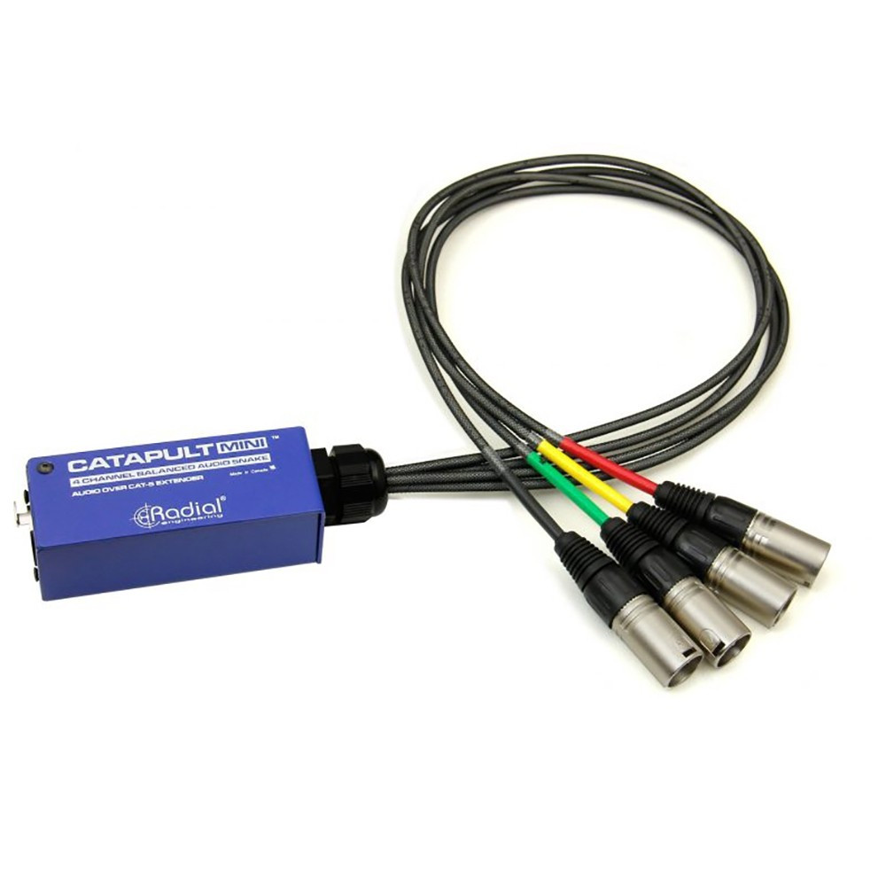 Radial Catapult Mini Rx 4-Channel Cat 5 Audio Snake With Four Male Xlr Ouputs