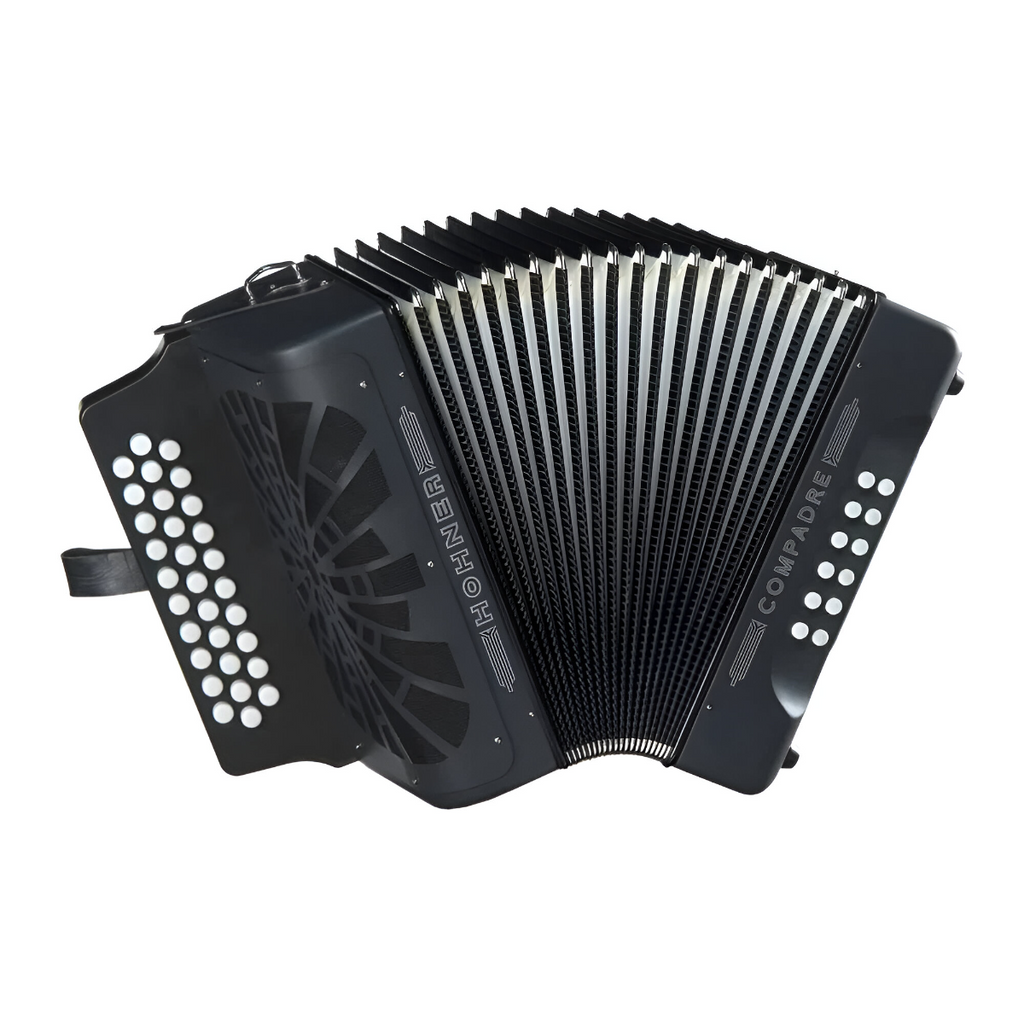 Hohner COEB Compadre 3-Row Diatonic Buttoned Accordion in the Key of E in Black