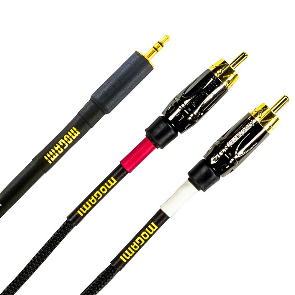 Mogami Gold 3.5-2Rca-10 Stereo Audio Y Adapter Cable 3.5Mm Trs Plug To Dual Rca Plugs Gold Contacts Straight Connectors - 10 Feet With Lifetime Warranty