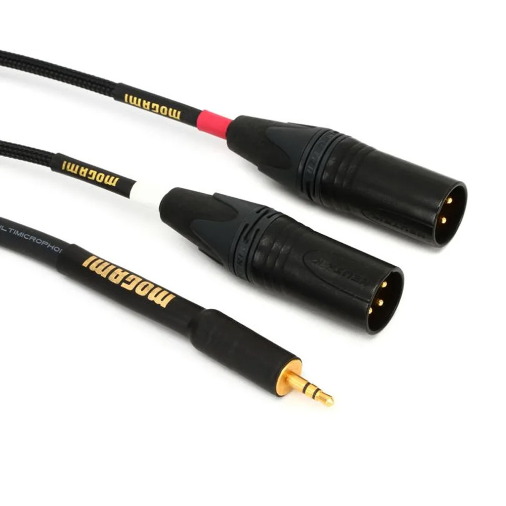 Mogami Gold 3.5-2Xlrm-10 Stereo Audio Y-Adapter Cable 3.5Mm Trs Plug To Dual Xlr-Male Plugs Gold Contacts Straight Connectors 10 Feet With Lifetime Warranty