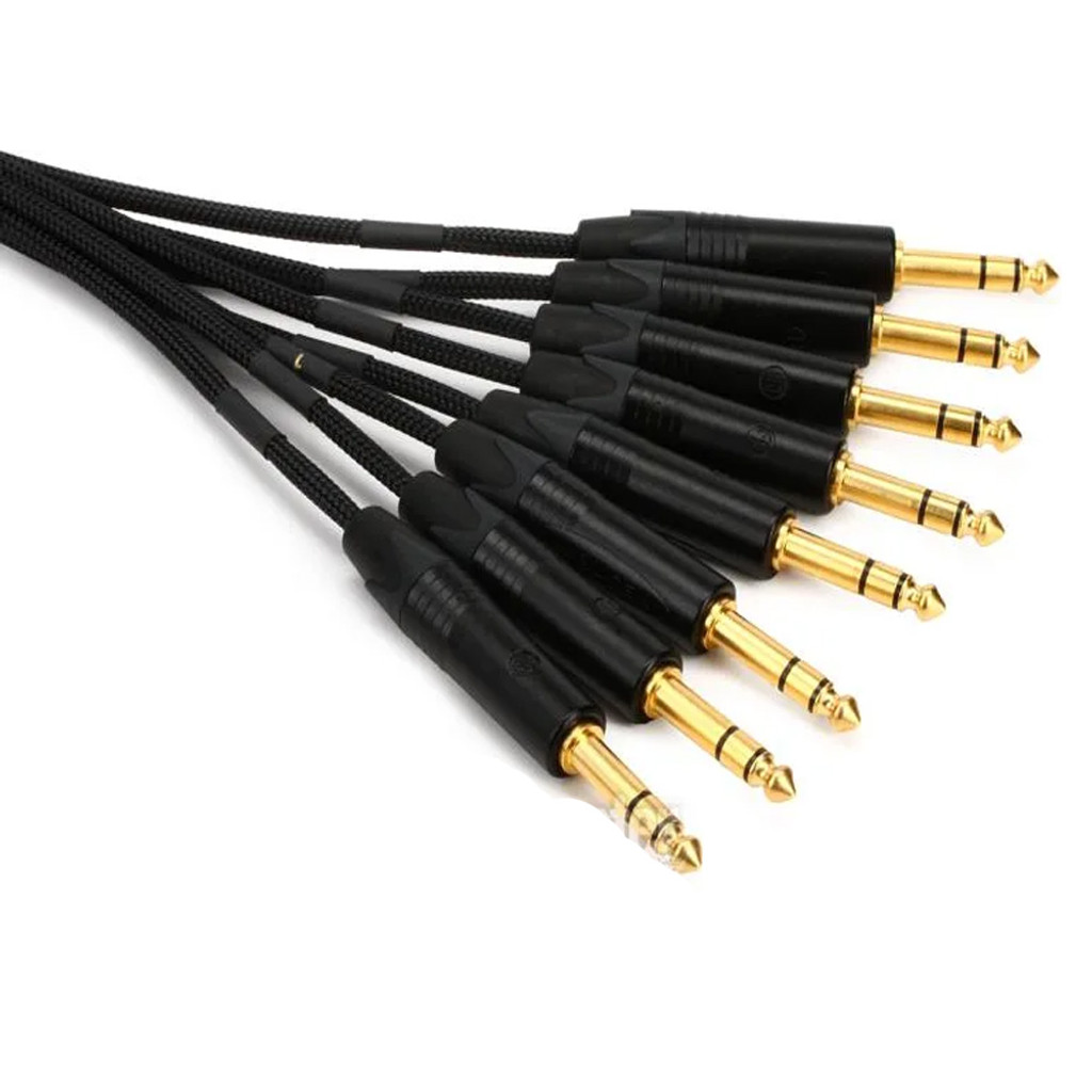 Mogami Gold 8 TRS-XLRF-15 Audio Adapter Snake Cable 8 Channel Fan-Out XLR-Female to 1/4" TRS Male Plug Gold Contacts Straight Connectors - 15 Feet with Lifetime Warranty