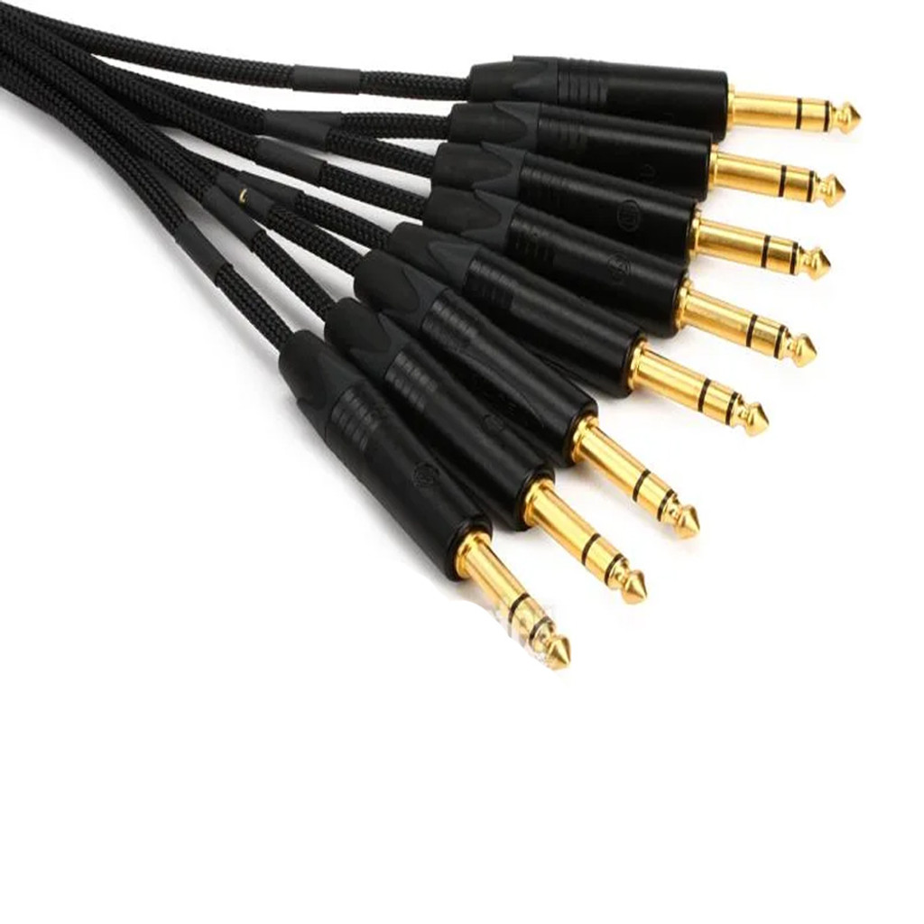 Mogami Gold 8 Trs-Xlrm-10 Audio Adapter Snake Cable 8 Channel Fan-Out 1/4" Trs Male Plug To Xlr-Male Gold Contacts Straight Connectors - 10 Feet With Lifetime Warranty