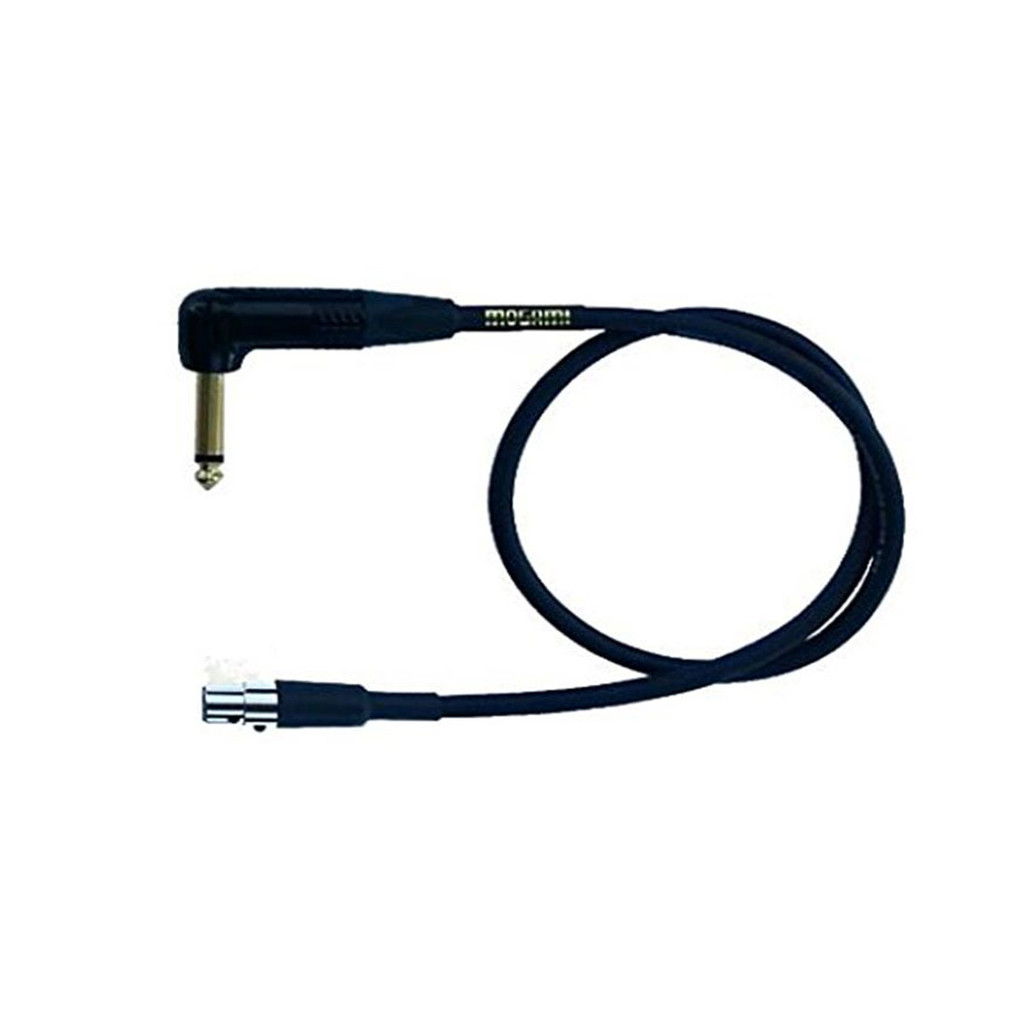 Mogami Gold Bpsh Ts-30R Belt Pack Instrument Cable For Wireless Instrument Systems, 1/4" Ts Male Plug To Mini Xlr-Female 4-Pin Right Angle To Straight Connectors - 30 Inch With Lifetime Warranty