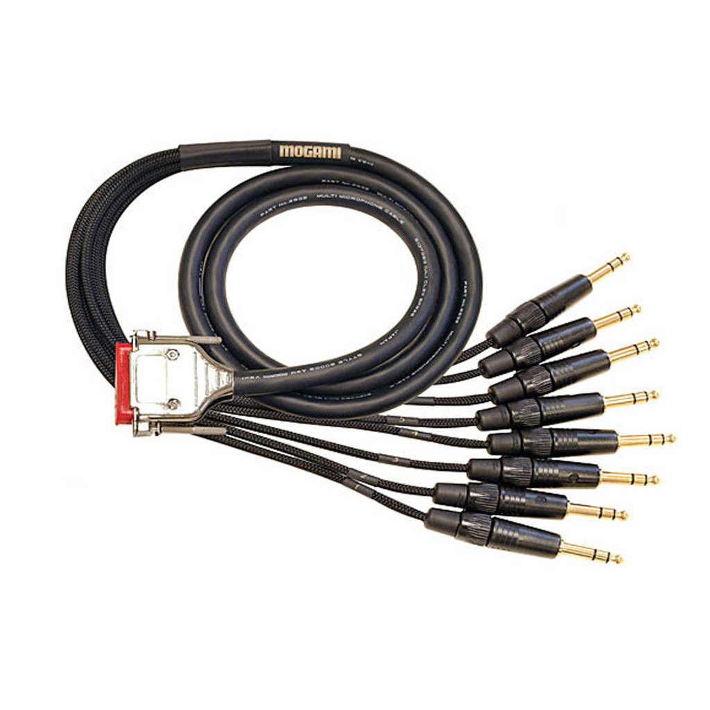 Mogami Gold-Db25-Trs-05 Analog Recorder Interface Cable 8 Channel Db25 To Trs Multichannel Audio Cable Snake Cable With Gold Contacts - 5 Feet With Lifetime Warranty