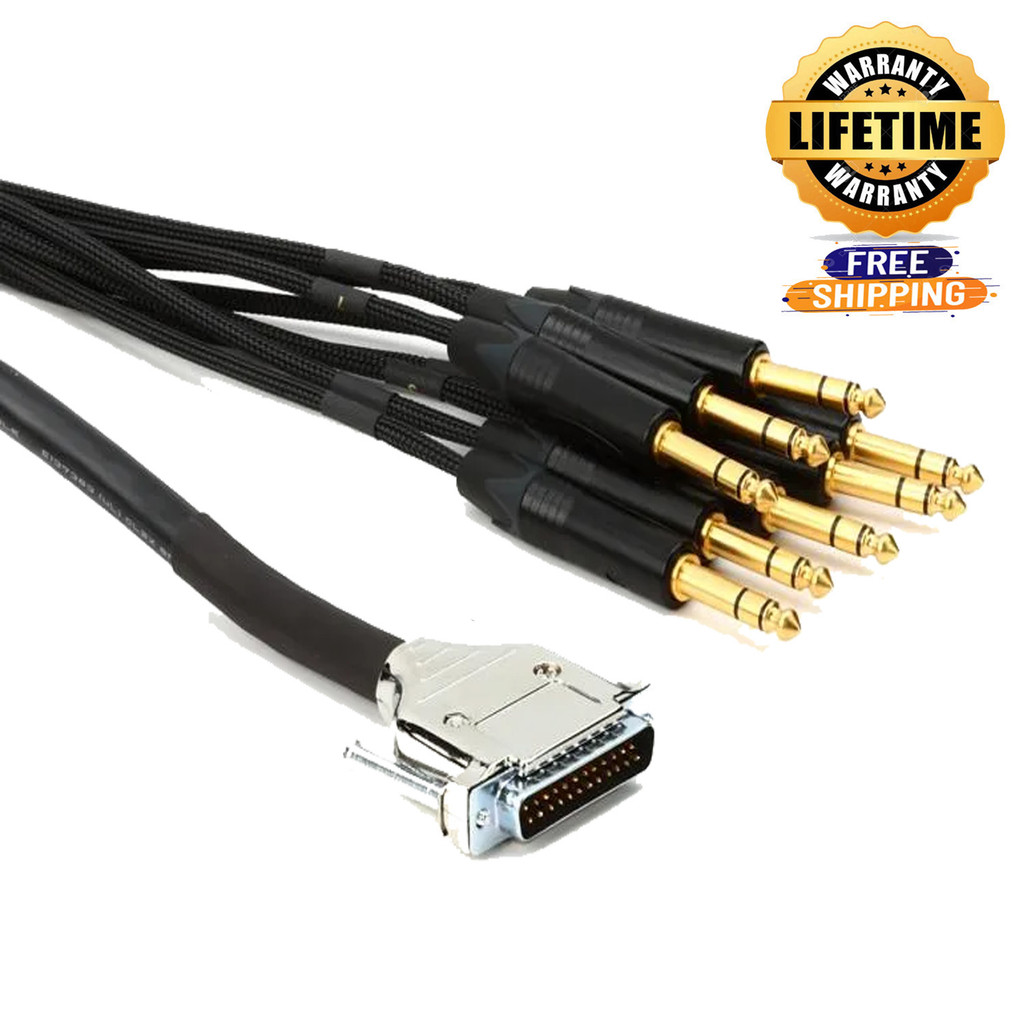 Mogami Gold-Db25-Trs-15 Analog Recorder Interface Cable 8 Channel Db25 To Trs Multichannel Audio Cable Snake Cable With Gold Contacts - 15 Feet With Lifetime Warranty