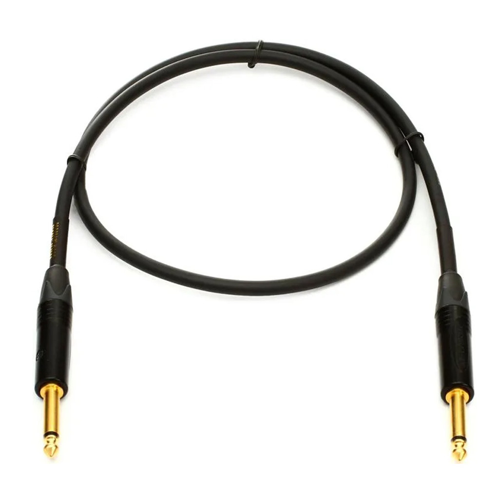 Mogami Gold Instrument-03 Guitar Instrument Cable 1/4" Ts Male Plugs Gold Contacts Straight Connectors - 3 Feet With Lifetime Warranty