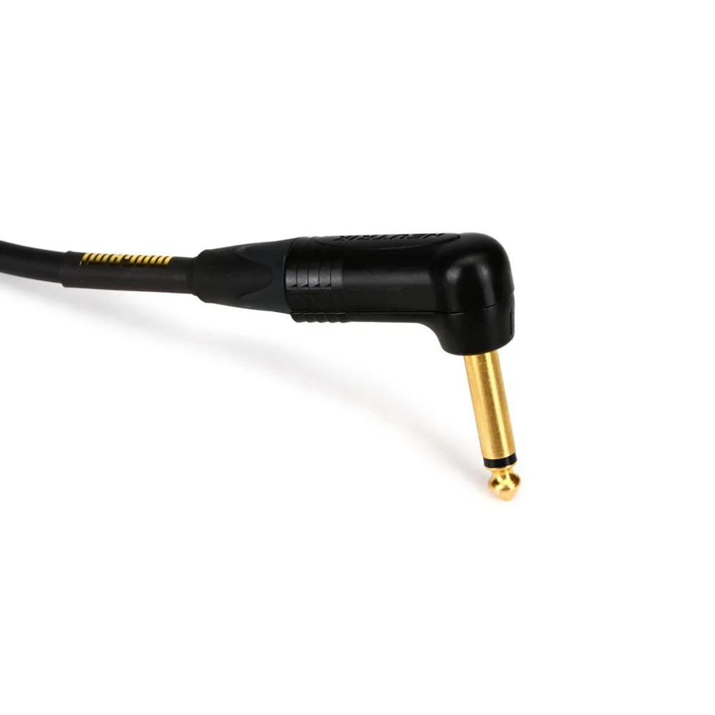 Mogami Gold Instrument-03R Guitar Instrument Cable 1/4" Ts Male Plugs Gold Contacts Right Angle And Straight Connectors - 3 Feet With Lifetime Warranty