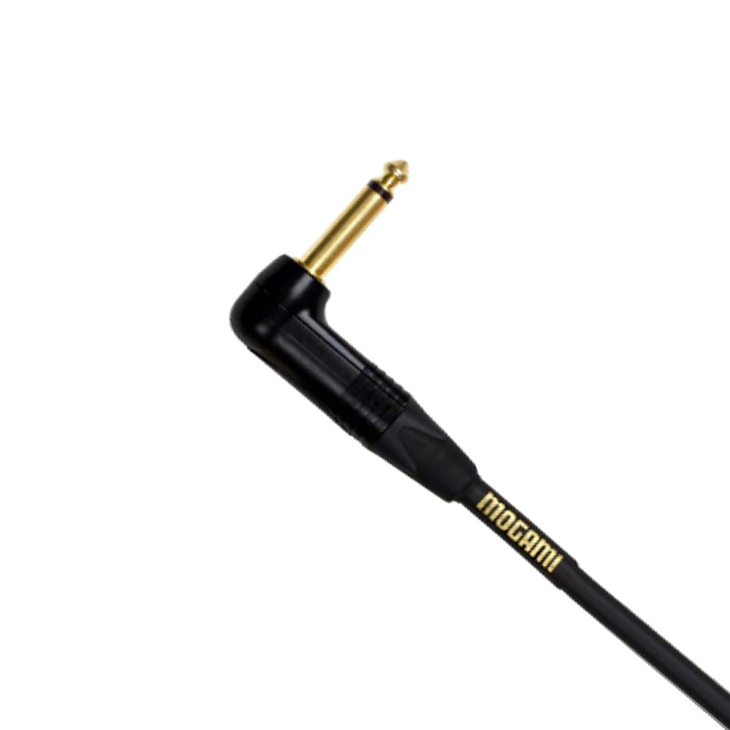 Mogami Gold Inst Silent S-10R Guitar Instrument Cable 1/4" Ts Male Plugs Gold Contacts Straight Silent Plug To Right Angle Connectors - 10 Feet With Lifetime Warranty
