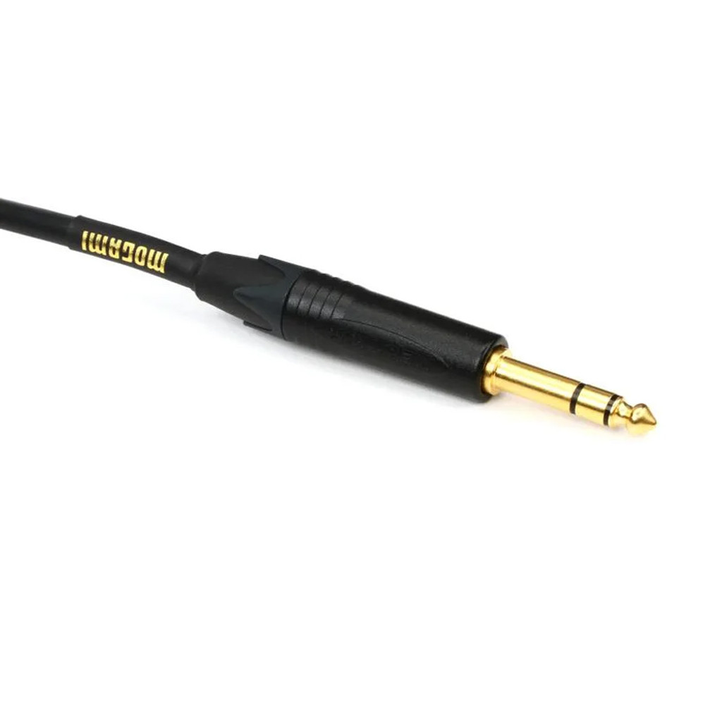 Mogami Gold Trs-Trs-30 Balanced 1/4" Trs Male To 1/4" Trs Male Patch Cable With Black Epoxy Finish And Gold Plated Plugs - 30 Feet With Lifetime Warranty