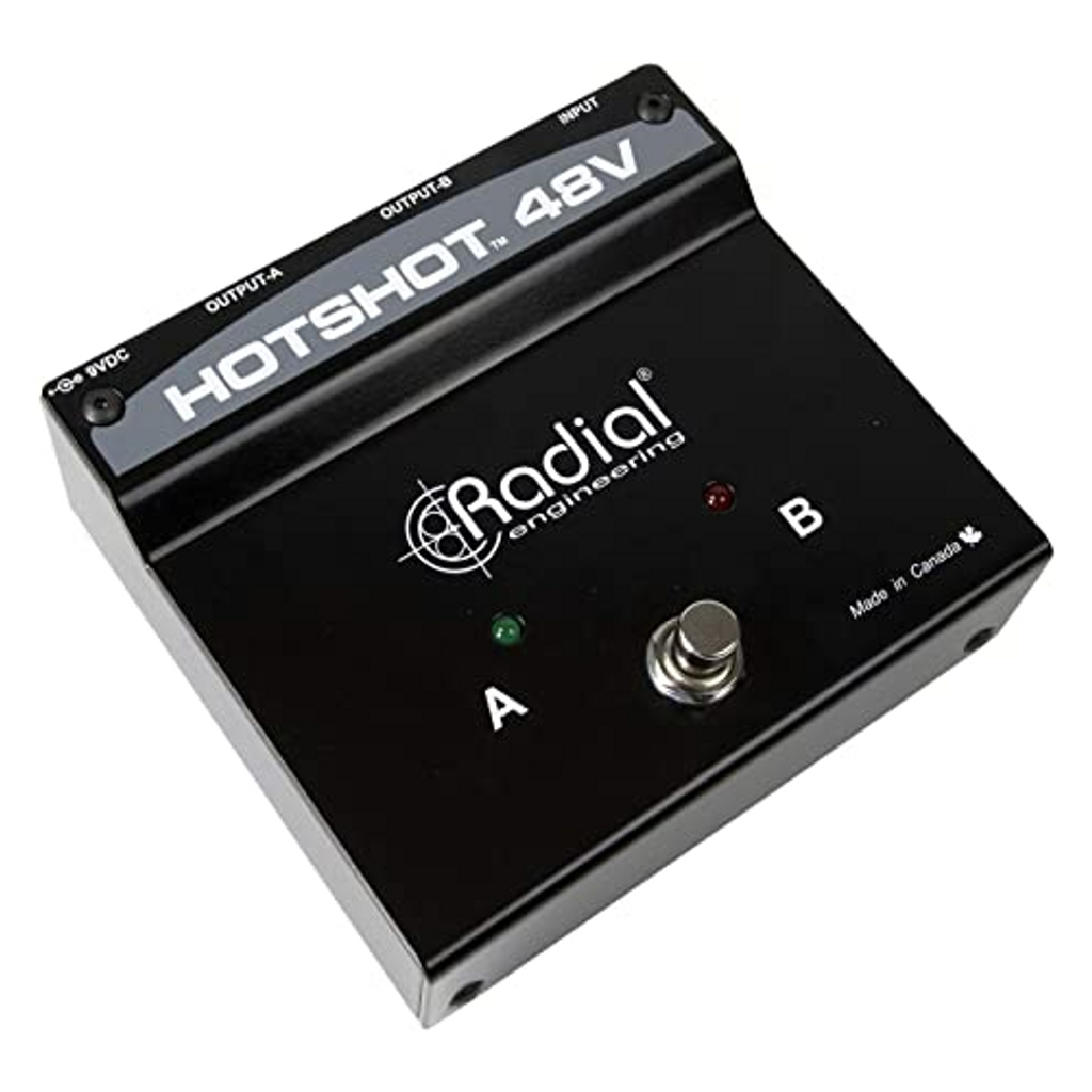 Radial Hotshot 48 Condenser Microphone Switcher 48V With 2 X Senor Microphone Cable And Zorro Cloth