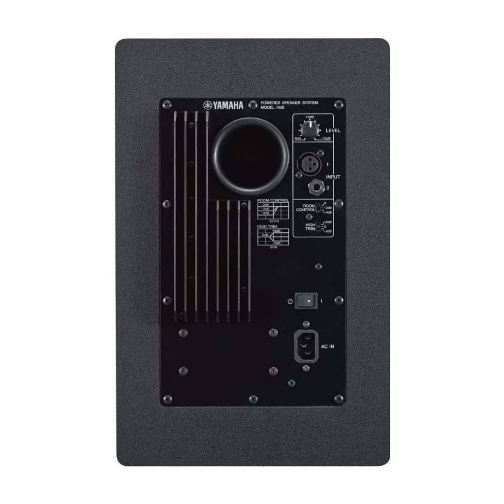 Yamaha HS Series HS8 - 8 Inch 2-way Bass-Reflex Bi-amplified Nearfield Studio Monitor in Black (Pair)