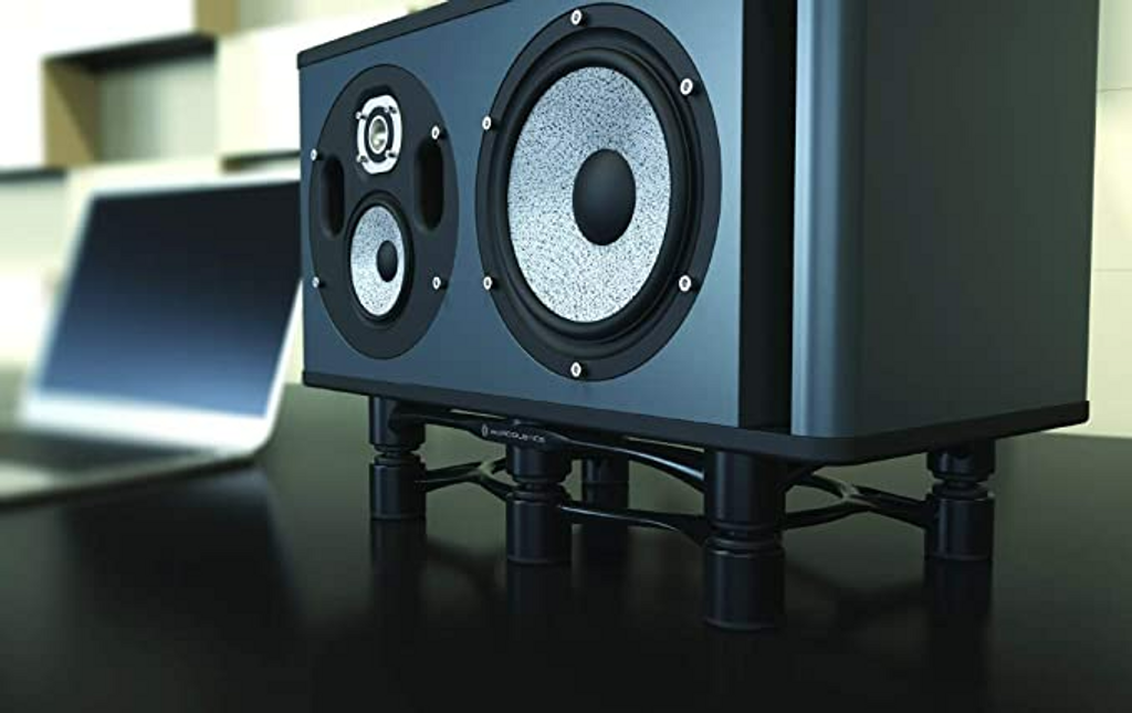 Isoacoustics Aperta Series Isolation Speaker Stands With Tilt Adjustment Aperta300 (11.8" X 7.9") Black