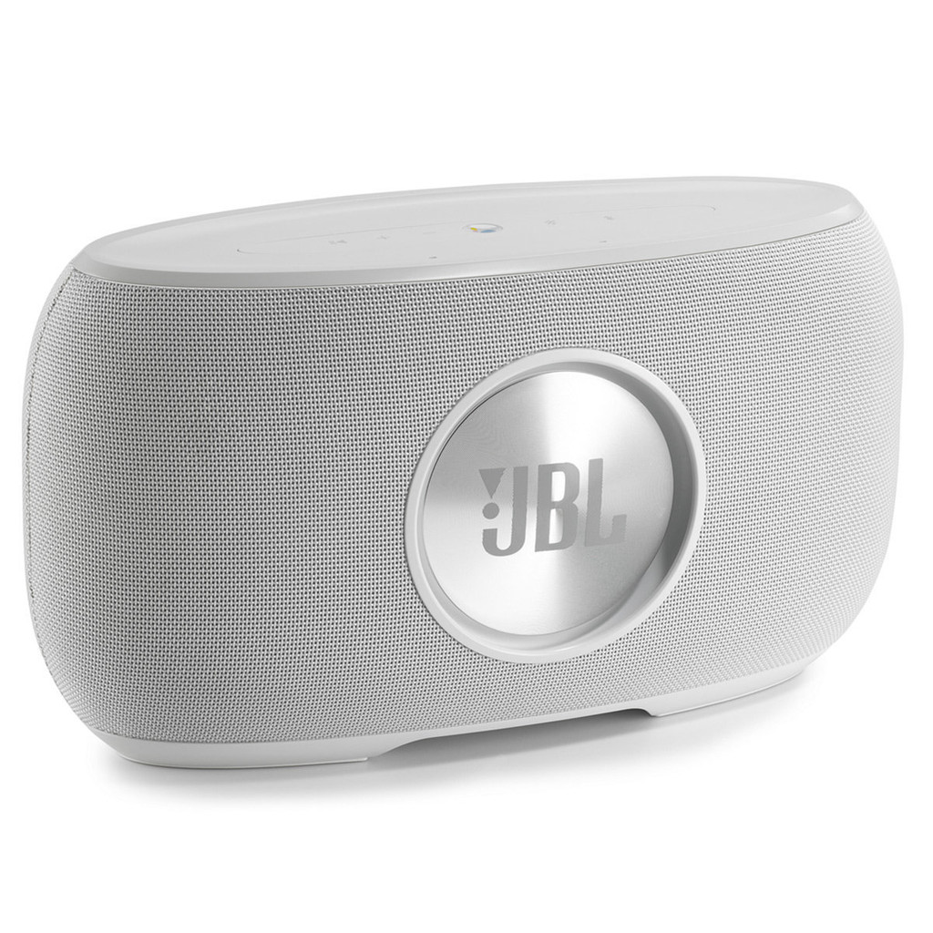 Jbl Link 500 Multiroom Wireless Bluetooth Far Field Voice Activated Home Speaker In White Powered By Google