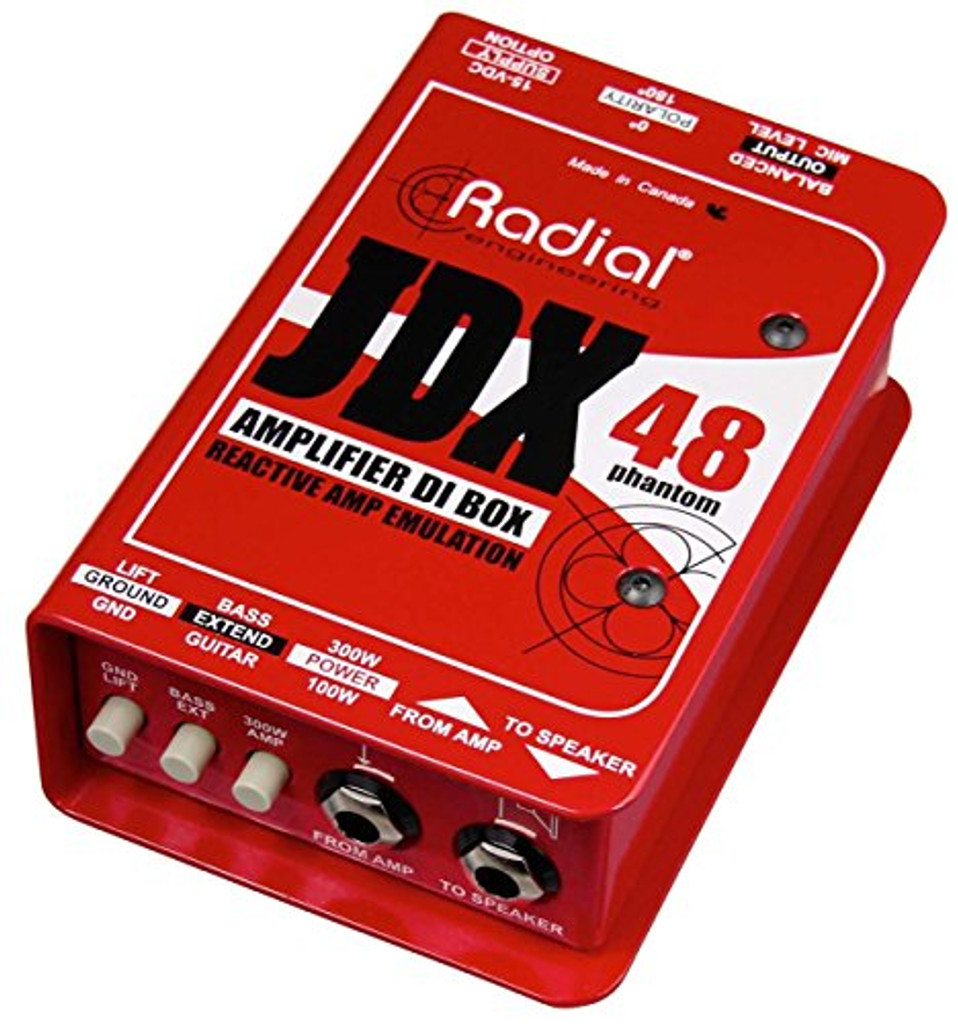 Radial Engineering Jdx-48 Reactor Guitar Amp Direct Box With Effective 412 Cabinet Emulation - Red