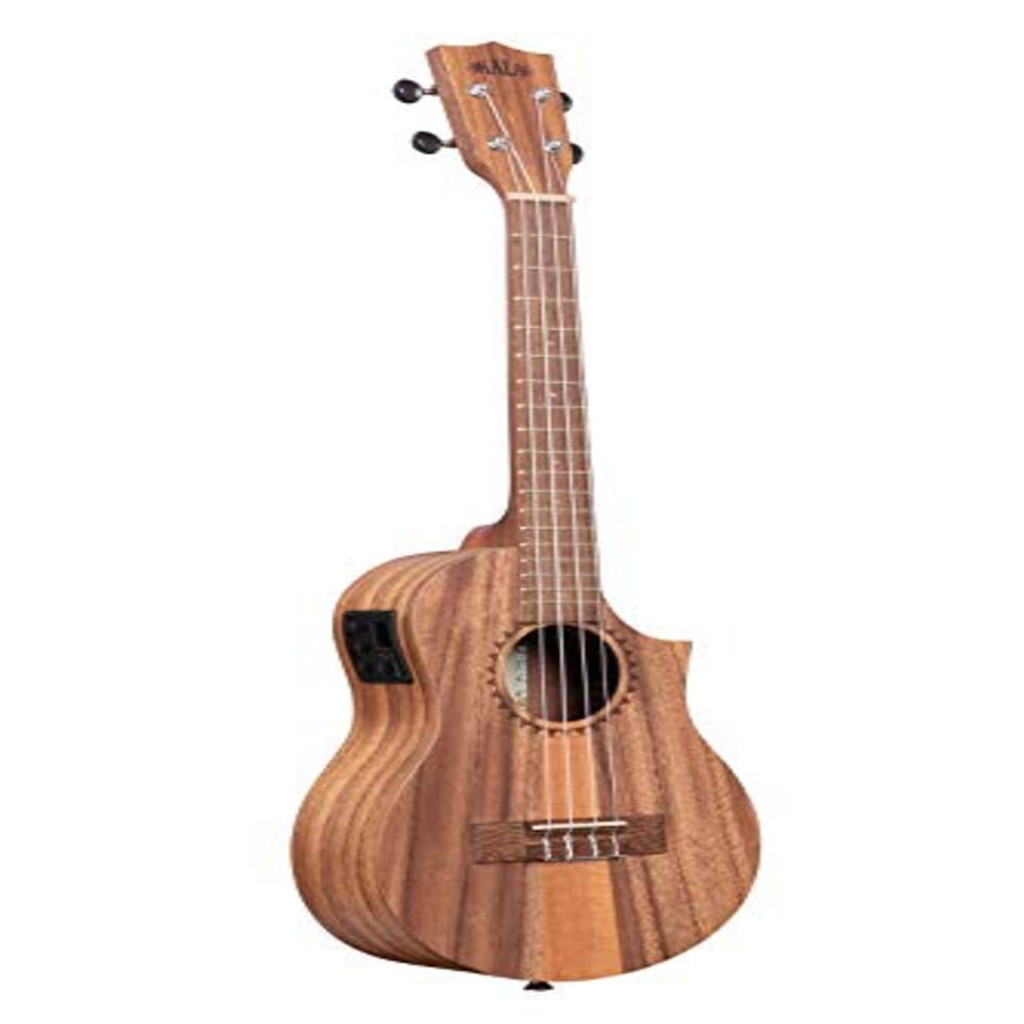 Kala Teak Tri-Top 4 Strings Tenor Ukulele With Indonesian Nandu Fretboard And Active Eq With Built-In Tuner