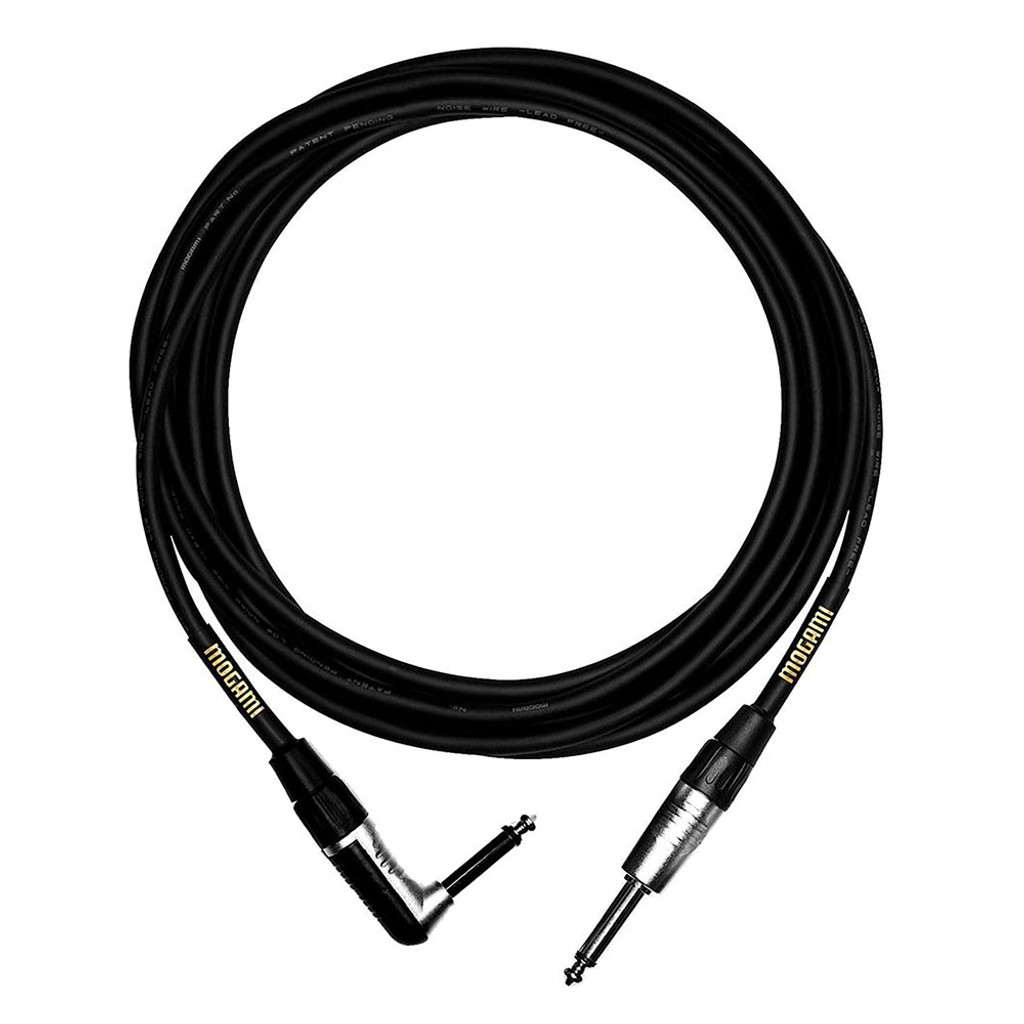 Mogami Mcp Gt R 10 Coreplus Straight To Right Angle Instrument Cable 1/4" Ts Right Angle Ts Instrument Cable -10 Feet With Lifetime Warranty