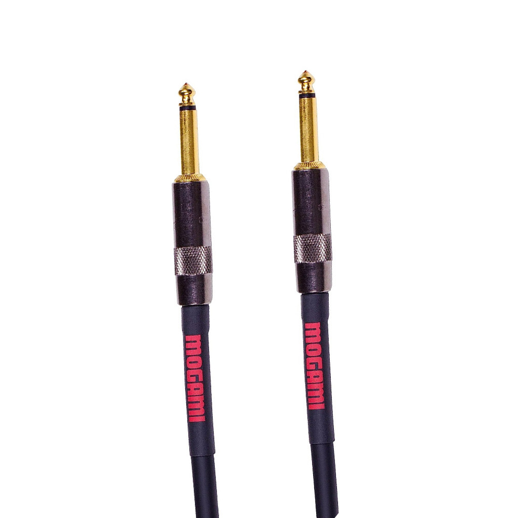 Mogami Od Gtr-20 Overdrive Guitar Instrument Cable 1/4" Ts Male Plugs Gold Contacts Straight Connectors With Silent Plug - 20 Feet With Lifetime Warranty