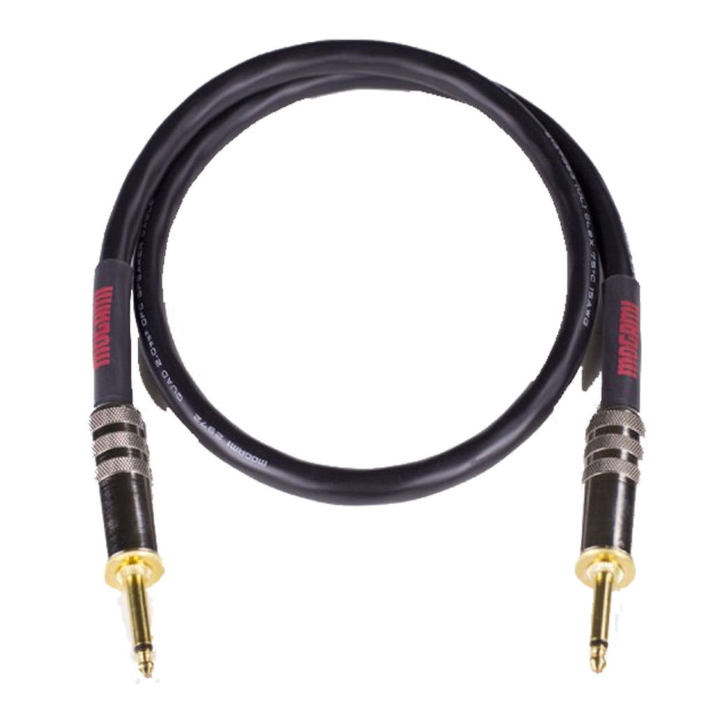 Mogami Od Spk-03 Overdrive Amplifier To Cabinet Speaker Cable 1/4" Ts Male Plugs Wide Body Gold Contacts Straight Connectors - 3 Feet With Lifetime Warranty