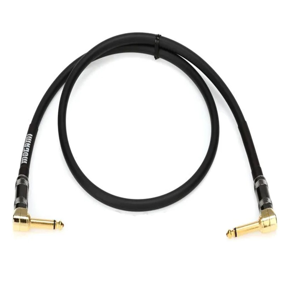 Mogami Platinum Guitar-03Rr Pedal Effects Instrument Cable 1/4" Ts Male Plugs Gold Contacts Right Angle Connectors - 03 Feet With Lifetime Warranty