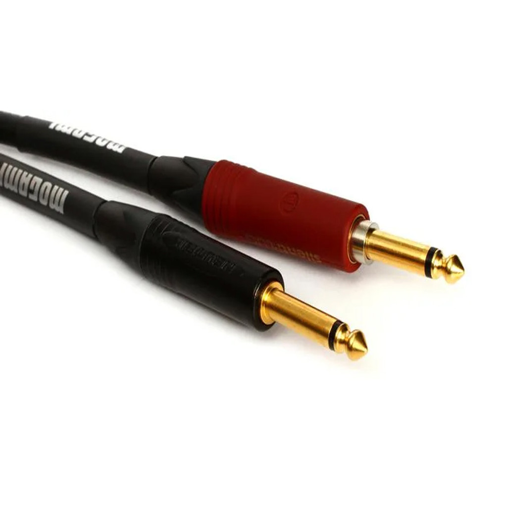 Mogami Platinum Guitar-30 Instrument Cable 1/4" Ts Male Plugs Gold Contacts Straight Connectors With Silent Plug Neutrik Silent Play Connectors And Conductive Pvc Wrap - 30 Feet With Lifetime Warranty