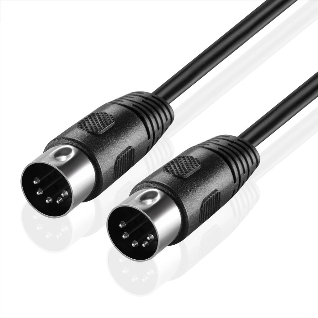 Senor Cables 6Ft Midi Cable With Heavy Duty Molded 5 Pin Midi Connectors And Built In Strain Relief - Pack Of 2