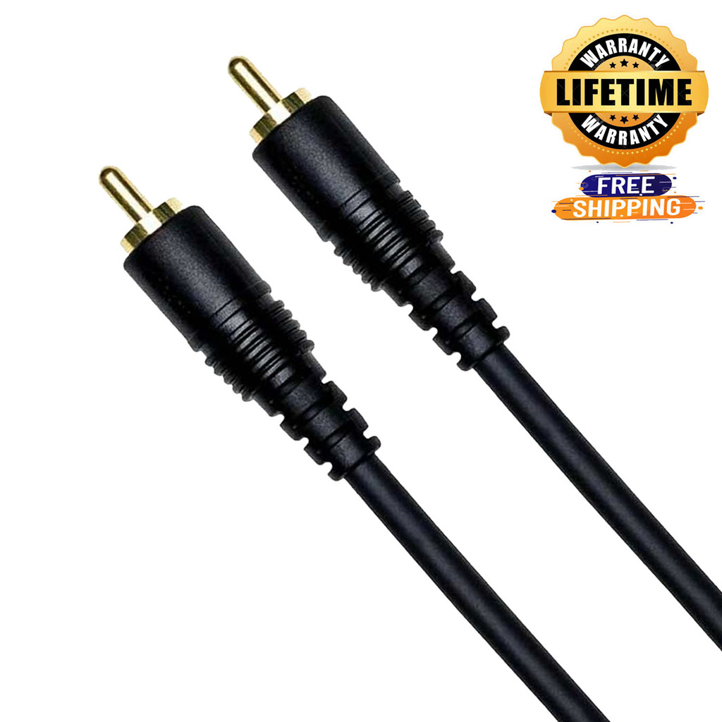 Mogami Pure Patch Rr-06 Professional Audio Video Cable Mono Rca Male Plugs Gold Contacts Straight Connectors -06 Feet With Lifetime Warranty