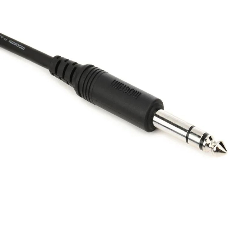 Mogami Pure Patch Ss-01 Professional Audio Cable Balanced 1/4" Trs Male Plugs Nickel Contacts Straight Connectors - 1 Feet With Lifetime Warranty