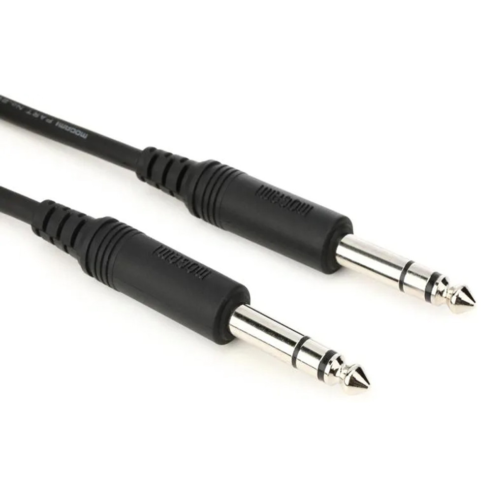 Mogami Pure Patch Ss-03 Professional Audio Cable Balanced 1/4" Trs Male Plugs Nickel Contacts Straight Connectors - 3 Feet With Lifetime Warranty