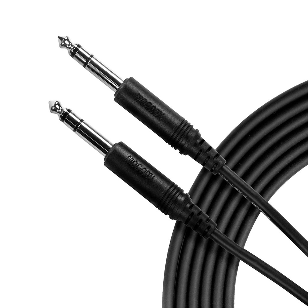 Mogami Pure Patch Ss-10 Professional Audio Cable Balanced 1/4" Trs Male Plugs Nickel Contacts Straight Connectors - 10 Feet With Lifetime Warranty