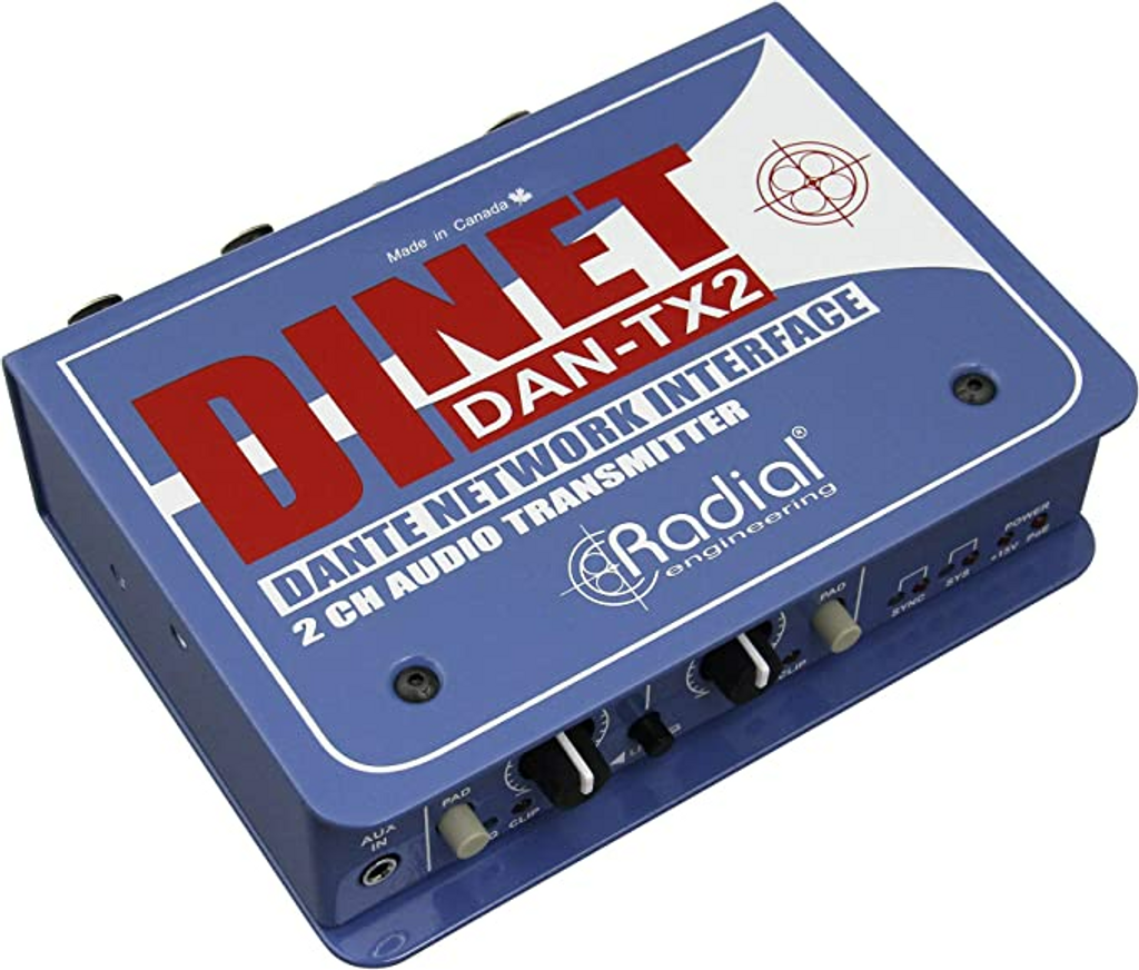 Radial Dinet Dan-Tx2 2-Channel Dante Network Transmitter
