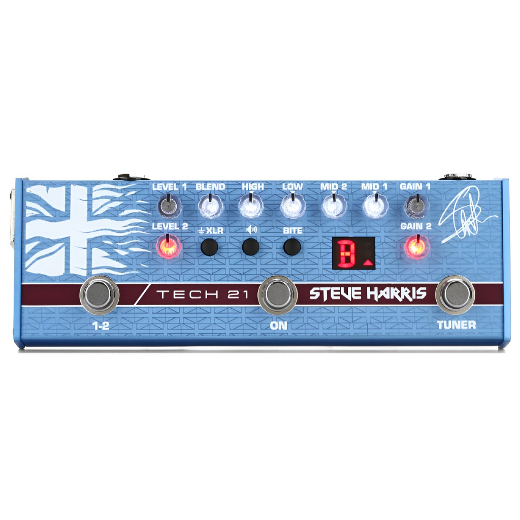 Tech 21 Steve Harris Sh1 Signature Sansamp Pedal With Individual Gain And Level Controls