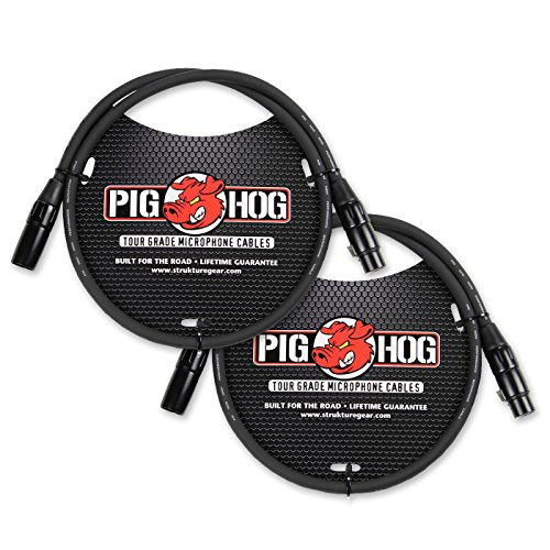 Pig Hog PHM3  8mm 3ft XLR Mic Cable - 2-Pack