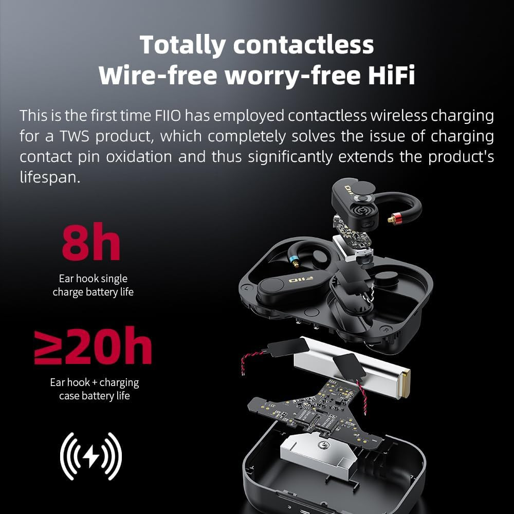 FiiO UTWS5 2025 True Wireless Bluetooth Amp Earbuds Hook & Headphone Amplifier