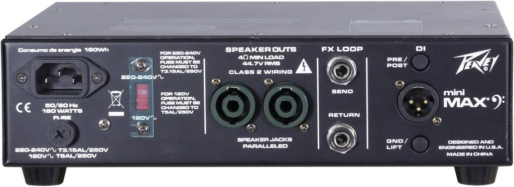 Peavey Minimax 600-Watt Mini Bass Amp Head With Ddt Speaker Protection