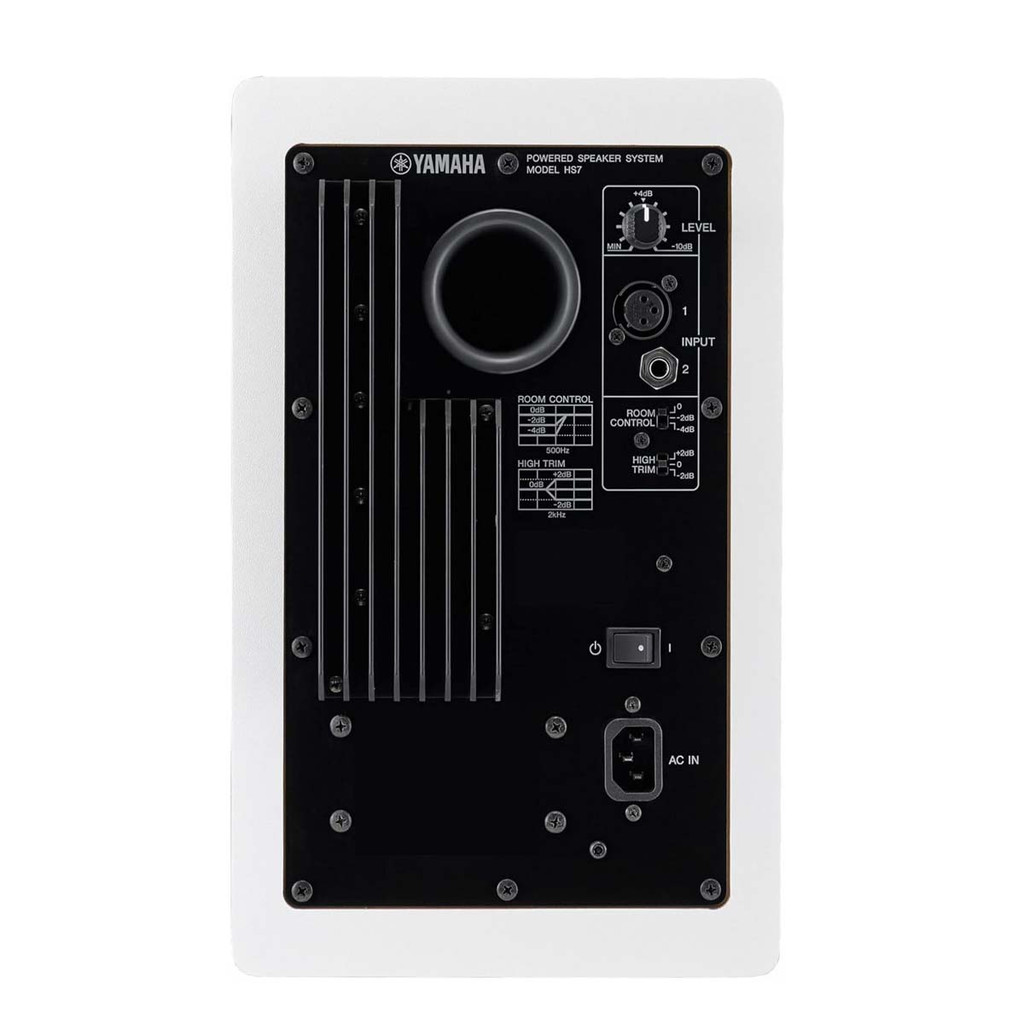 Yamaha HS7W Powered Studio Monitor 6.5-Inch in White Pack of  2