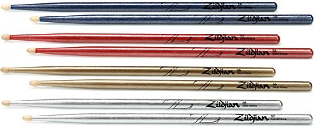 Zildjian Chroma 4 for 3 Drumstick Value Pack - 5A Assorted Colors