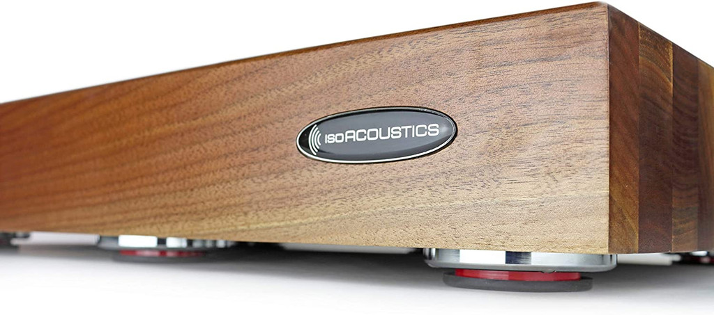 IsoAcoustics Delos Turntable Isolation Butcher Block Series: 2216W2 (22" W x 16" D x 3" H) Walnut