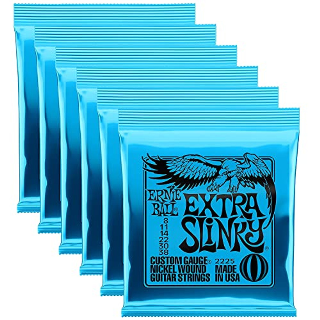 Ernie Ball 2225 Extra Slinky 8-38 Pack of 6 Bundle