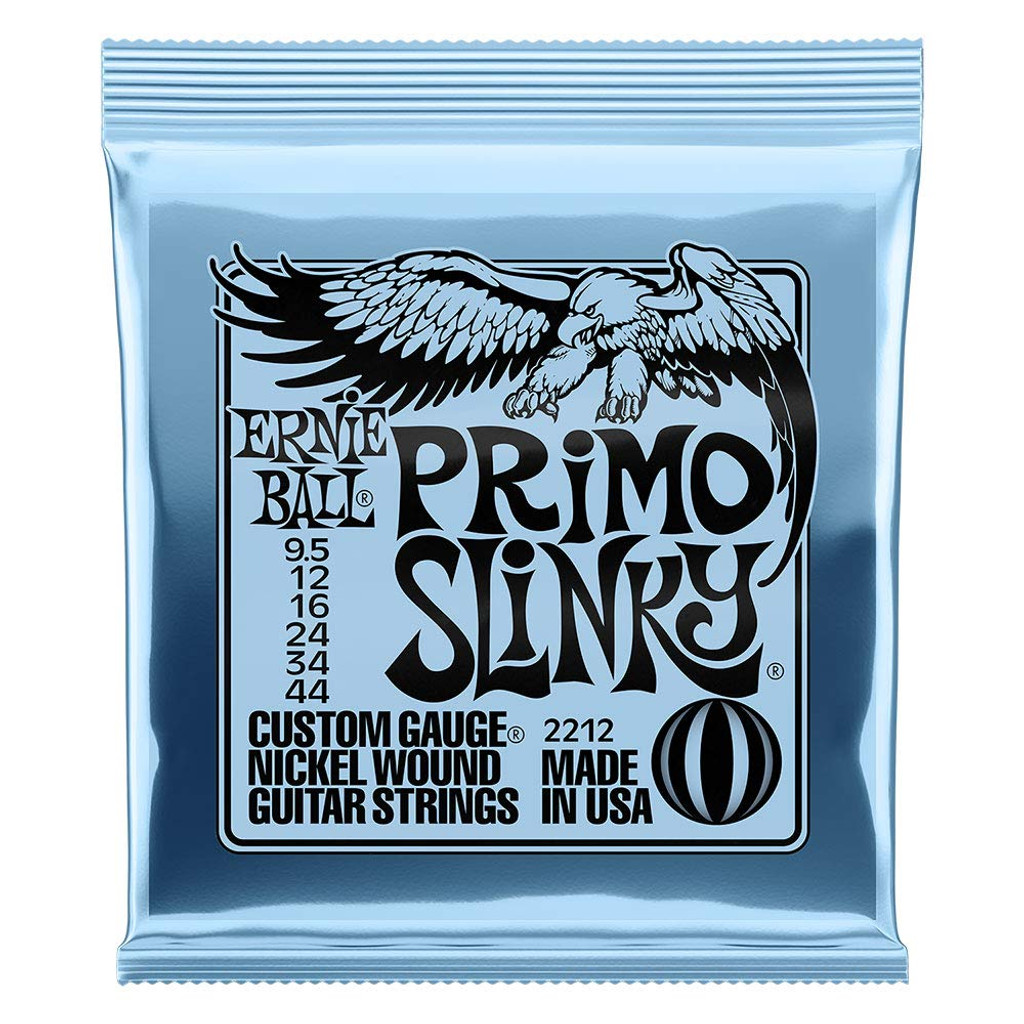 Ernie Ball Primo Slinky Nickel Wound Electric Guitar Strings 9.5-44 Gauge - 3 Pack