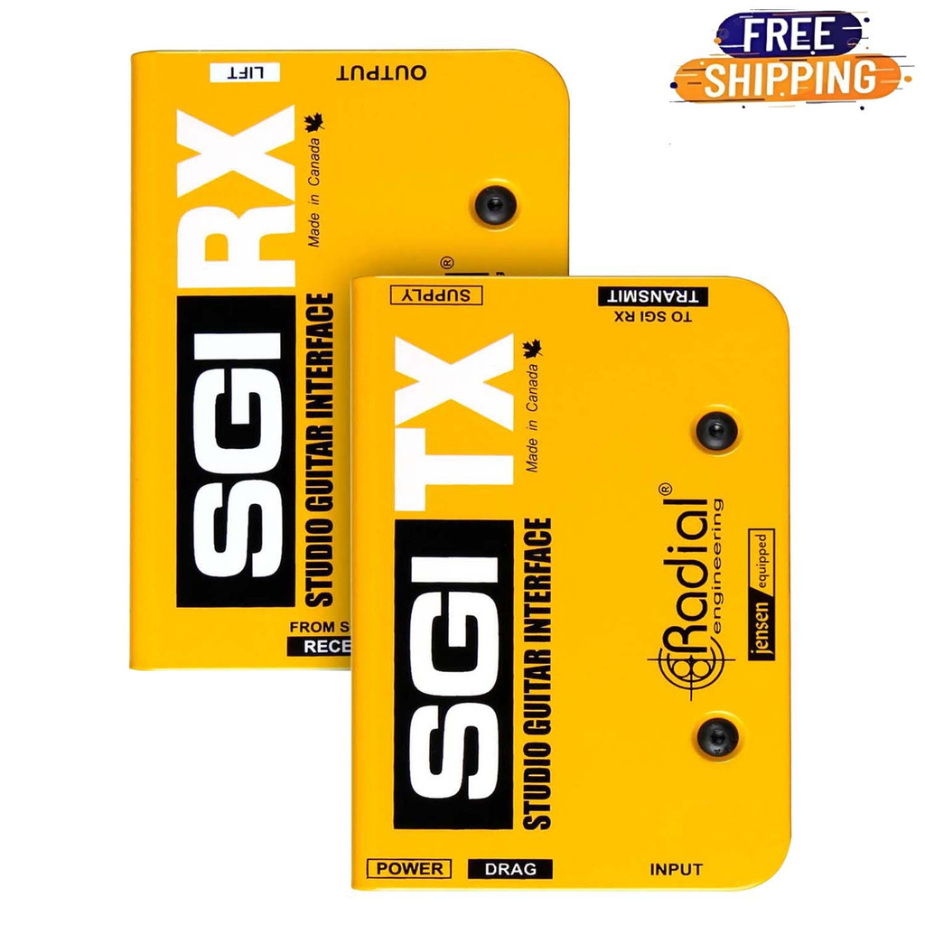 Radial SGI TX/RX Updated Studio Guitar Interface Direct Box With Class A Active Circuitry And Drag Control Pickup Load Correction