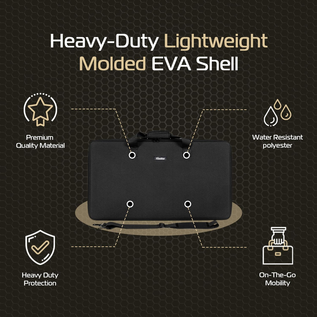 Headliner Pro-Fit Case for DDJ-REV5 with Lightweight Molded EVA Exterior Shell and Water-resistant Polyester Lining