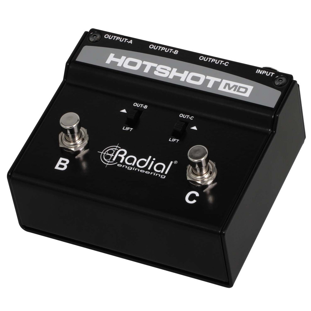 Radial HotShot MD Dynamic Microphone Switcher with Noise free Switching and Ground Lifts
