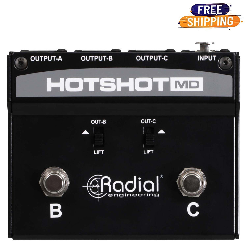 Radial HotShot MD Dynamic Microphone Switcher with Noise free Switching and Ground Lifts