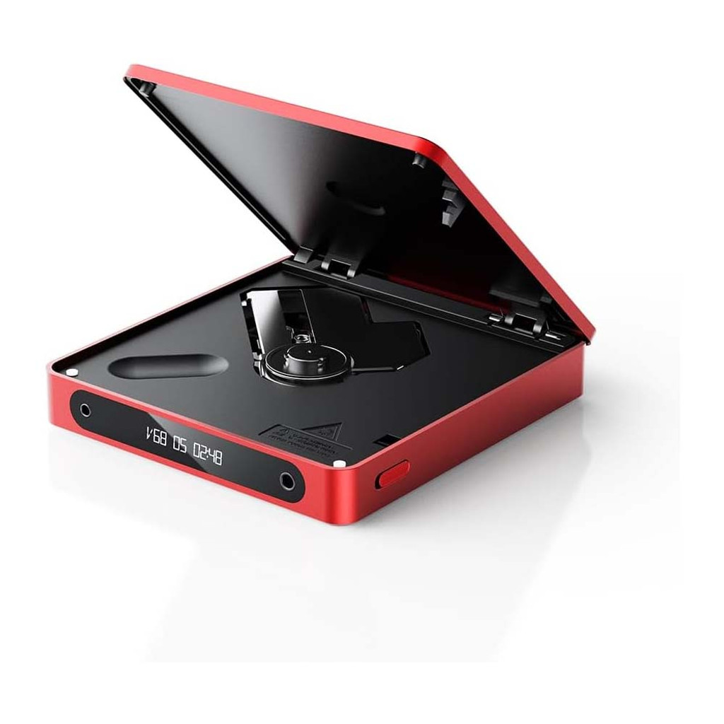 FiiO DM13 Multifunctional Portable Stereo CD Player with Long-Lasting Battery, Supports USB Ripping, Optical/coaxial/3.5mm/4.4mm outputs (Red Bluetooth)