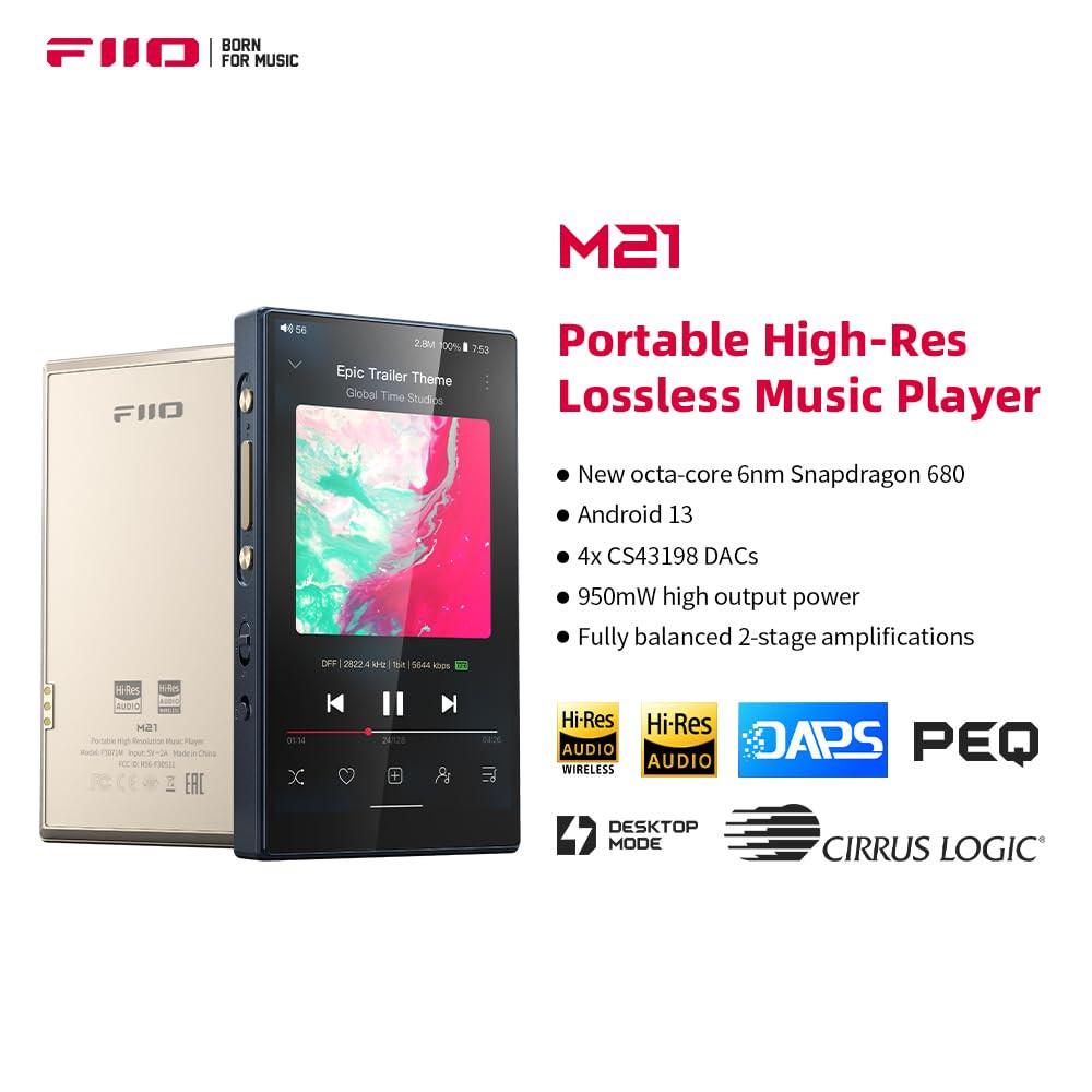 FiiO M21 Android 13 Portable Music Player MP3 Snapdragon 680 4