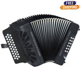 Hohner Accordion COFB Compadre 3-Row Diatonic Accordion in Black - Key FBbEb Hohner Accordion COFB Compadre 3-Row Diatonic Accordion in Black - Key FBbEb