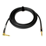 Mogami Platinum Guitar-12R Instrument Cable 1/4" Ts Male Plugs Gold Contacts Right Angle And Straight Connectors - 12 Feet With Lifetime Warranty