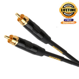 Mogami Gold Rca-Rca-06 Mono Audio Video Patch Cable Rca Male Plugs Gold Contacts Straight Connectors - 6 Feet With Lifetime Warranty