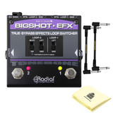 Radial Bigshot Efx Effects Loop Switcher Switching Pedal With 2 X Senor Patch Cable And Zorro Cloth